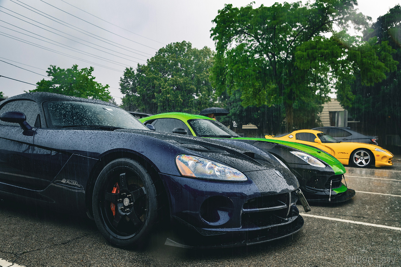 Viper Parking at Cold Brewed Cars & Coffee in Lisle, IL
