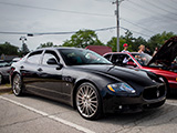 Black Maserati Quattroporte at Cold Brewed Cars & Coffee