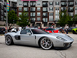 Silver Ford GT on HRE Wheels