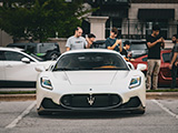 Front of White Maserati MC20