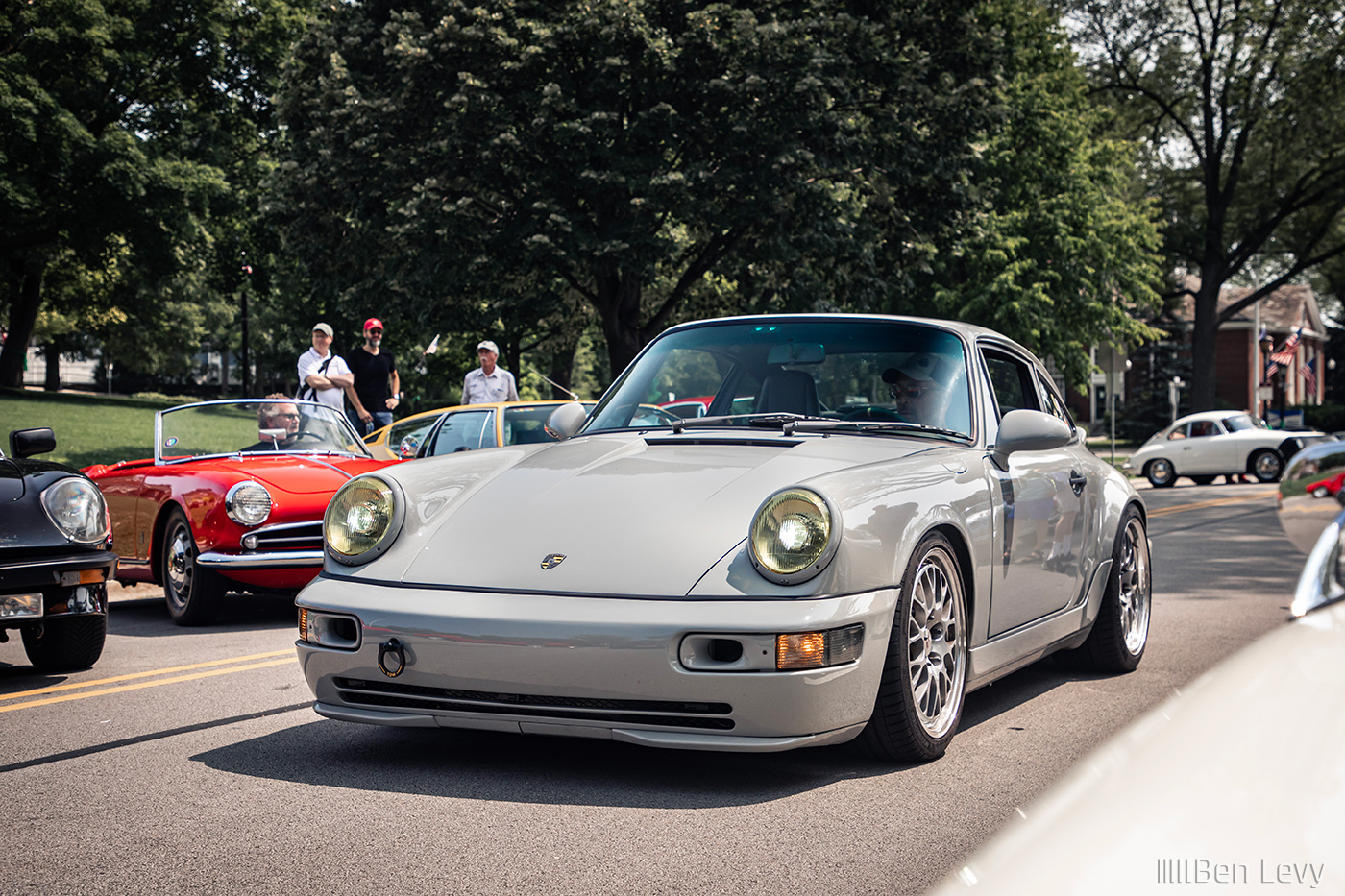 Grey Porsche 964 at Fuelfed Coffee & Classics in Hinsdale