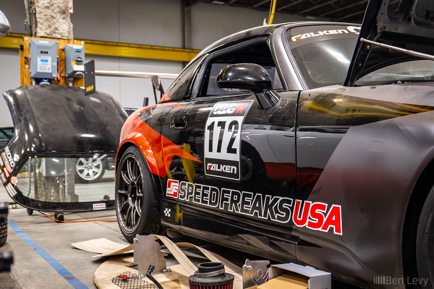 Speed Freaks USA sticker on Black Honda S2000