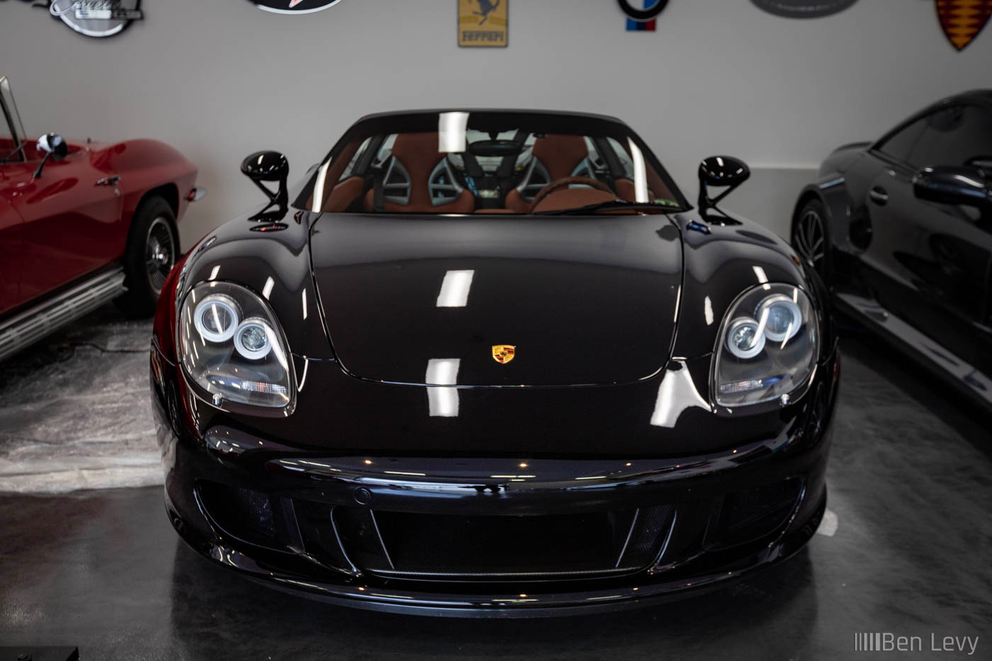 Front of Black Porsche Carrera GT