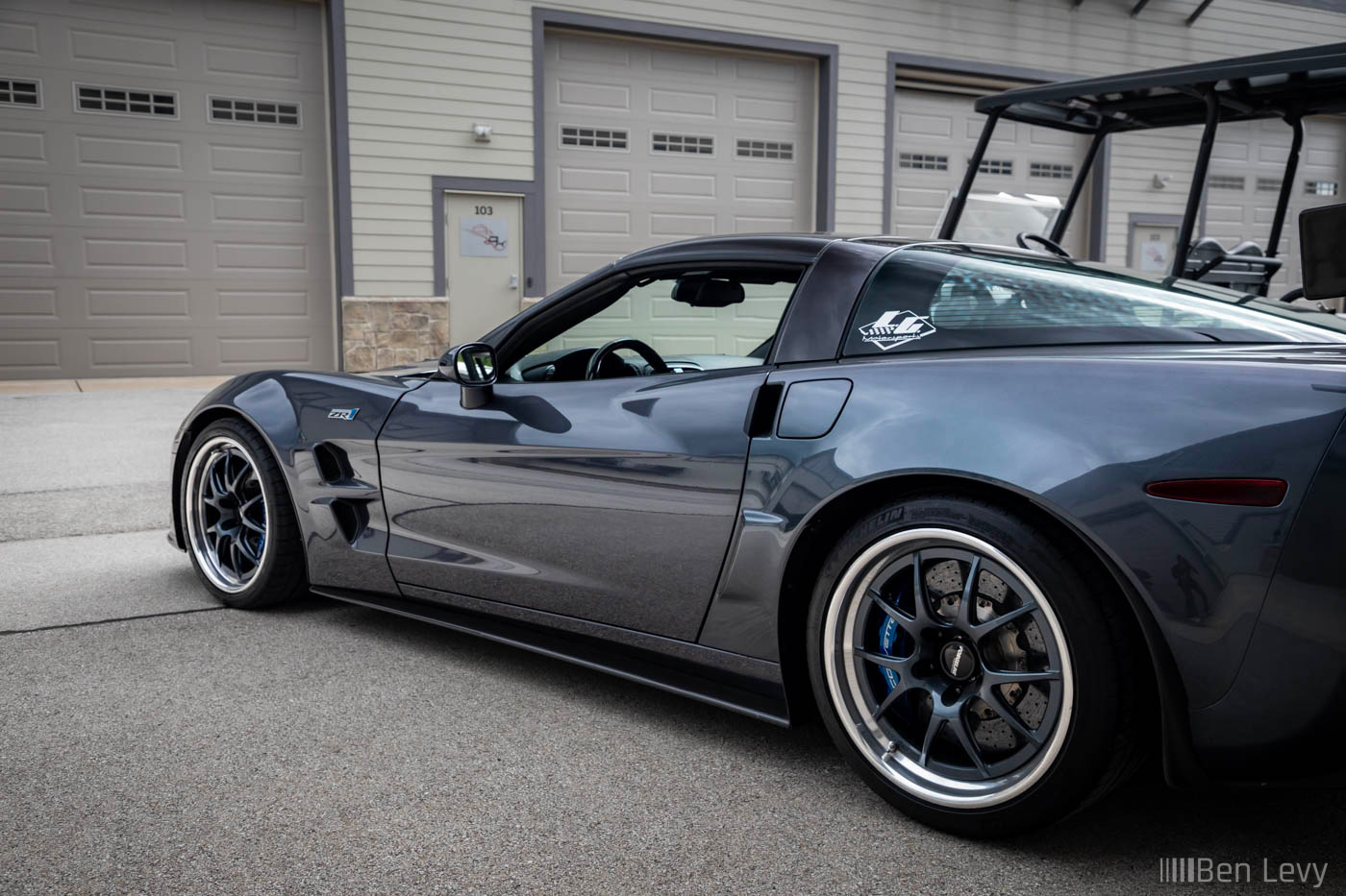 Blue C6 Corvette ZR1 with Forgeline GA3R Wheels