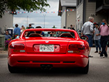 Rear of a Red Dodge Viper R/T