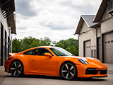 Orange Porsche 911 Sport Classic at Iron Gate Motors in Naperville