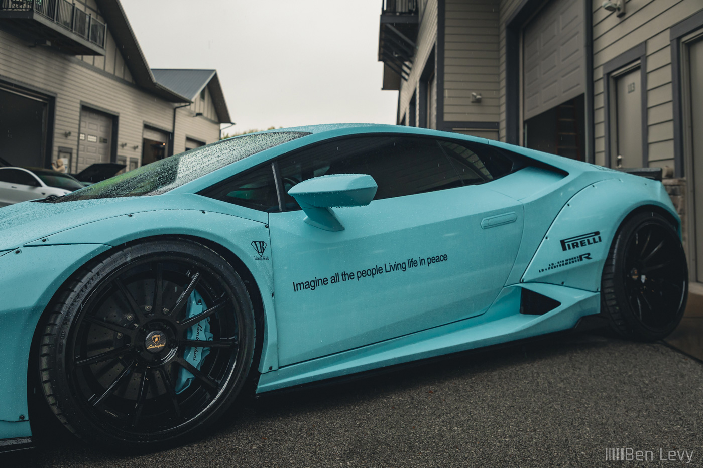 LibertyWalk Kit on Baby Blue Lamborghini Huracan