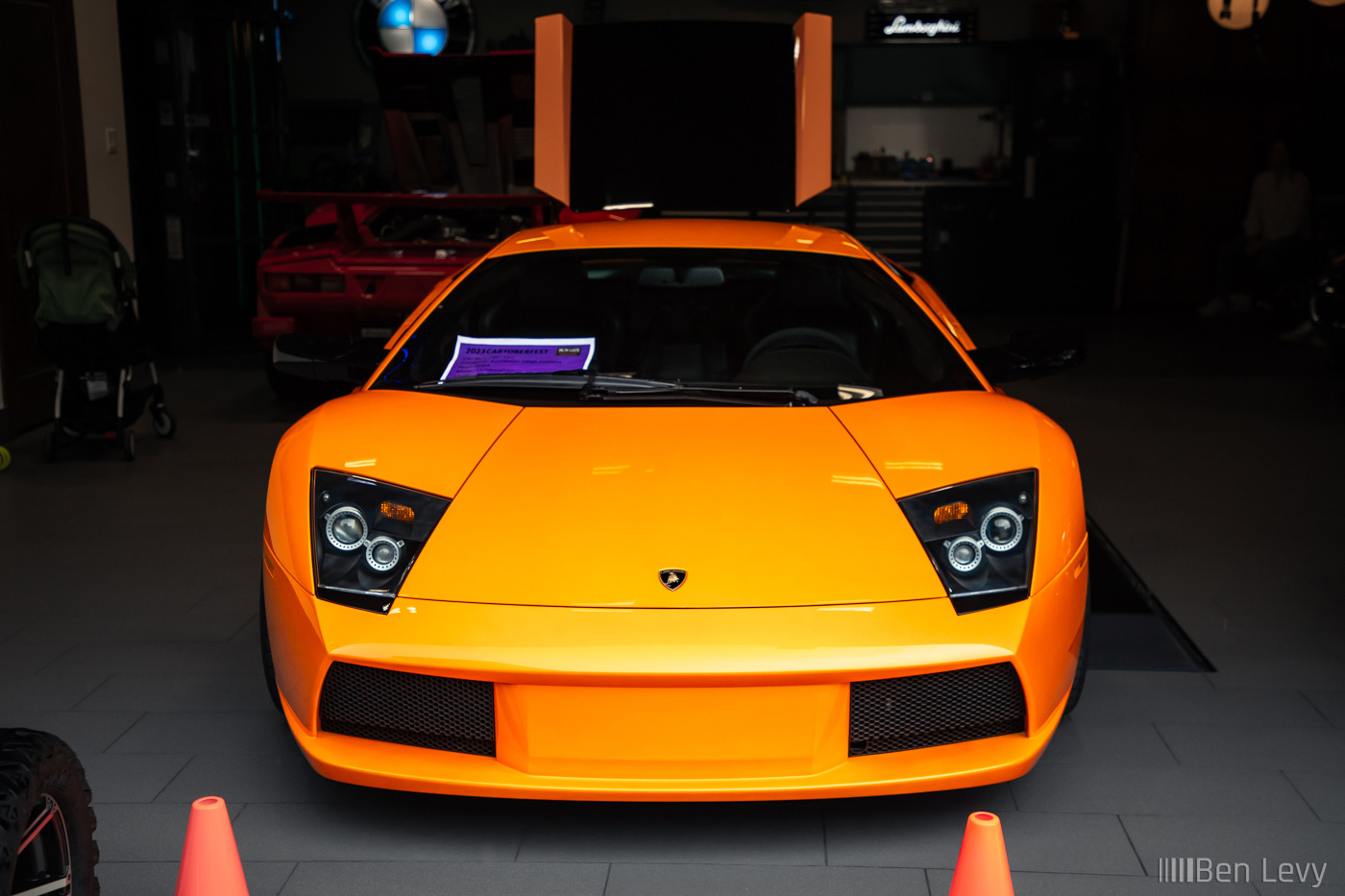 Front of Orange Lamborghini Murcielago
