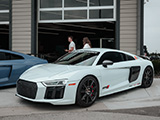 White Audi R8 from AMS Performance at Iron Gate