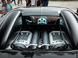 The W16 Engine in the back of a Bugatti Veyron