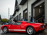 Red Ford GT Outside at Iron Gate Motor Condos
