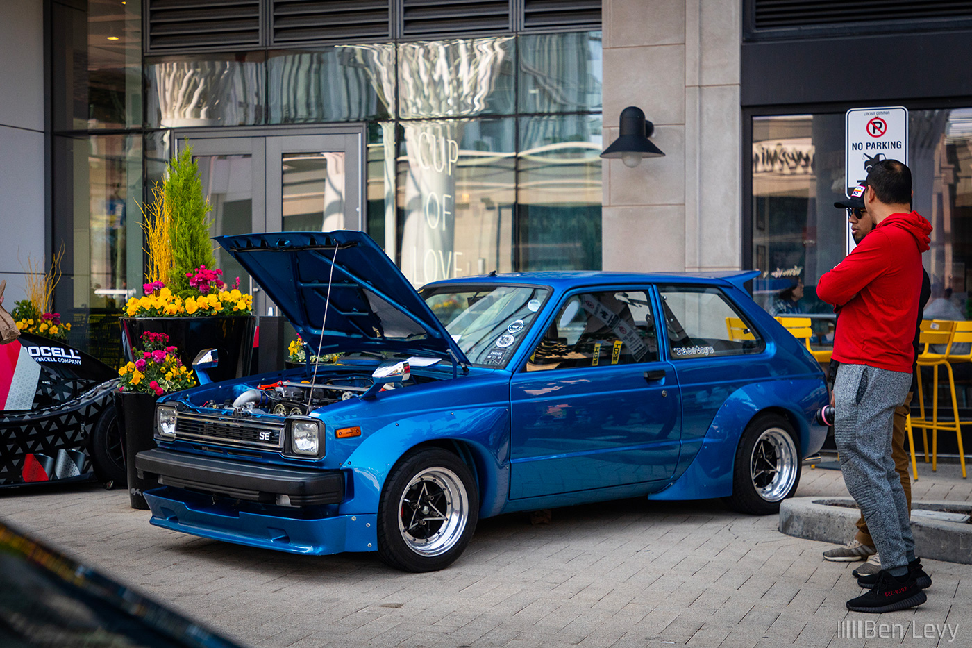 Blue Toyota Starlet at Car Meet in Lincoln Park