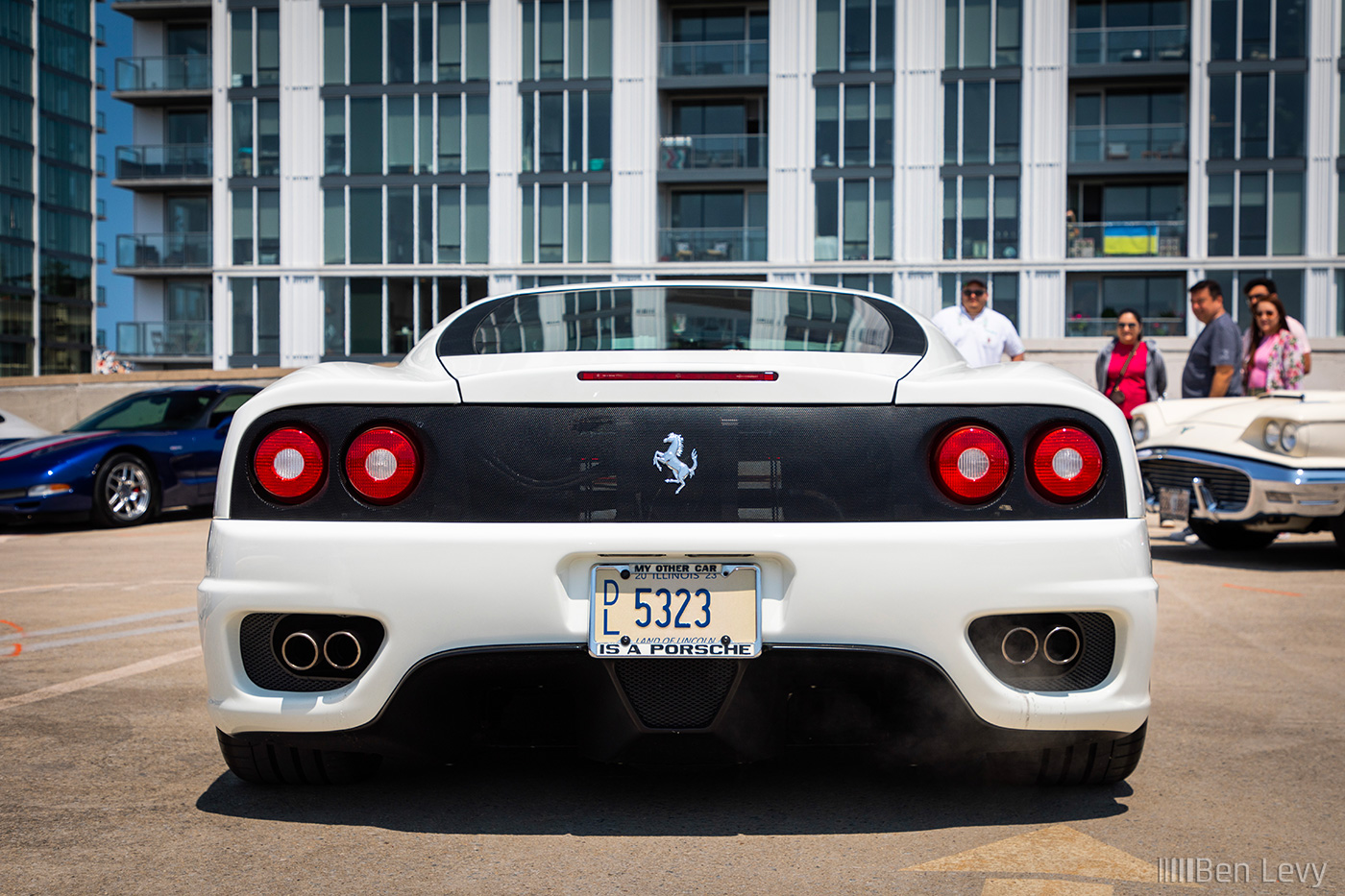 Tail Lights of White Ferrari 360 Modena