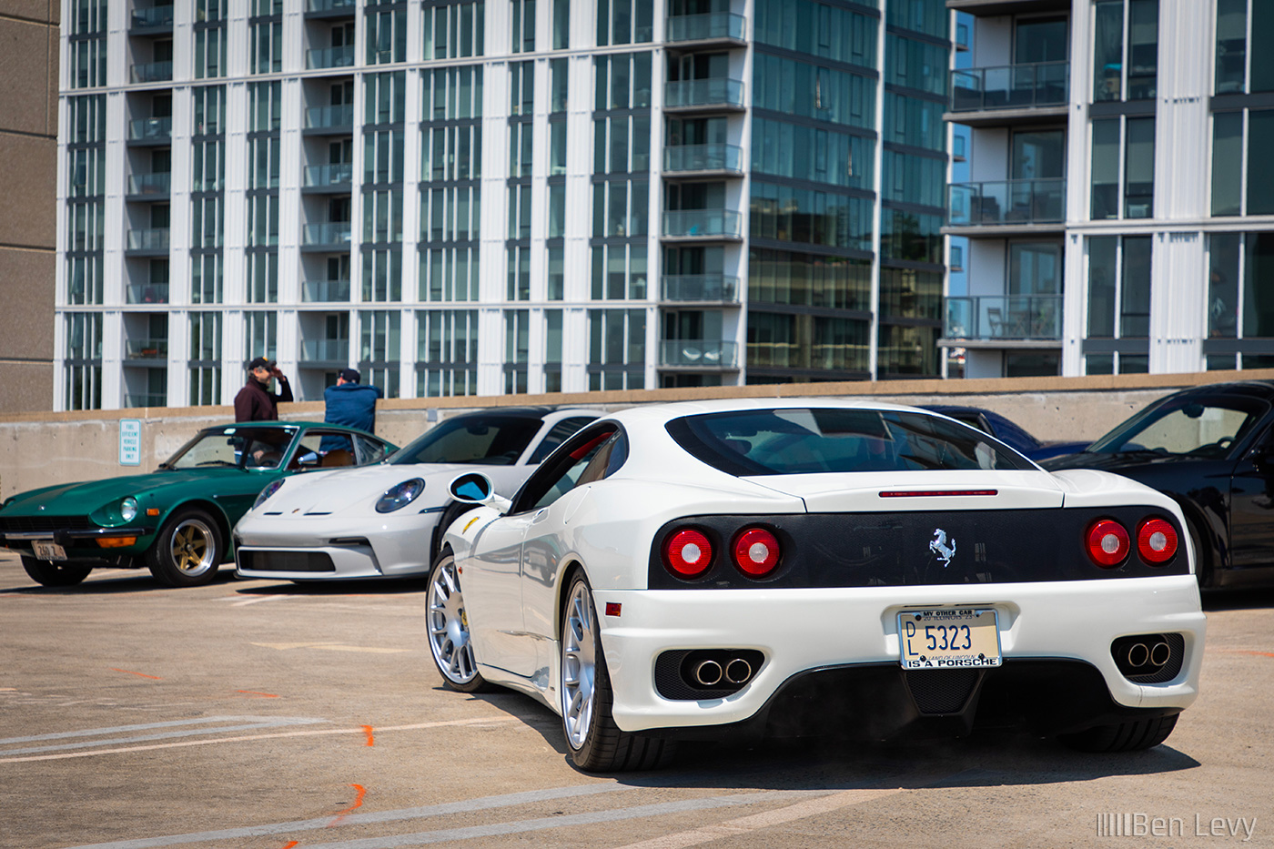 White Ferrari 360 Modena Leaving Car Meet in Chicago