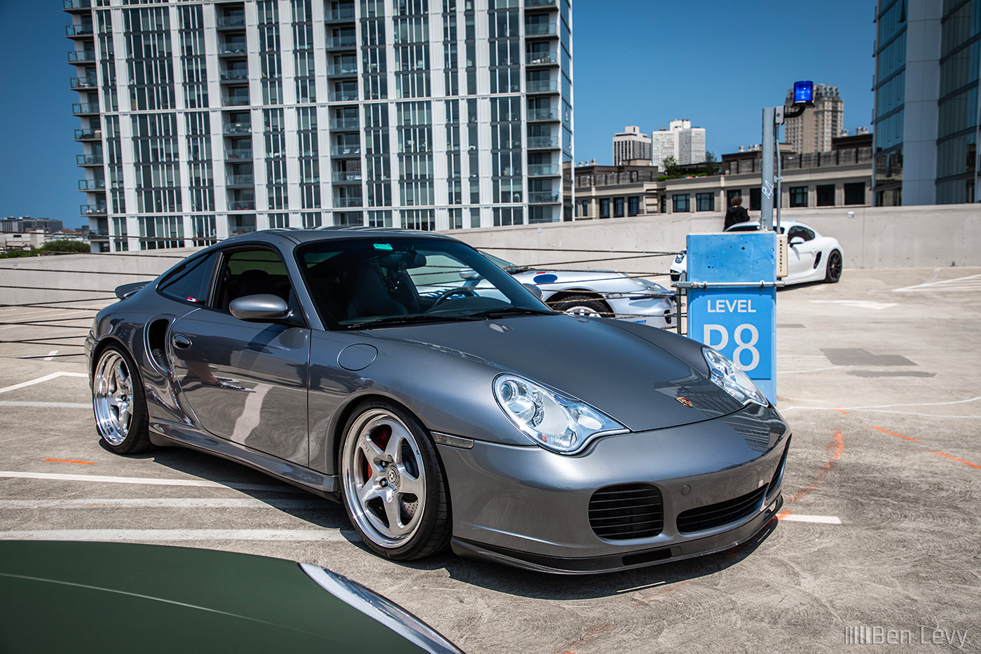 Silver 911 Turbo on HRE Wheels