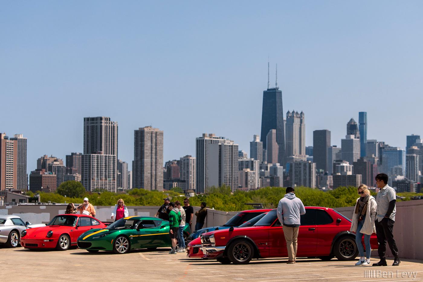 The Chicago Skyline During Cars at Lincoln Common