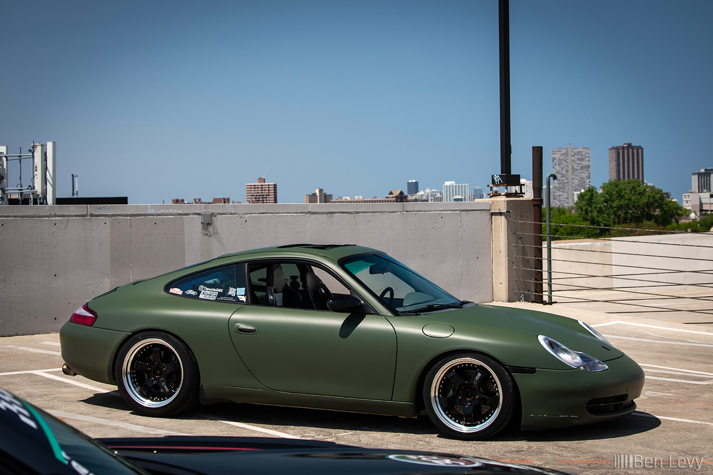 Porsche 911 with Army Green Wrap