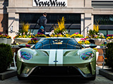 Front of Green Ford GT