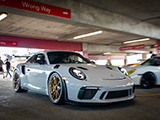 Grey Porsche 911 GT3 RS in Parking Garage