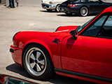 Front Fender of Red Porsche 911