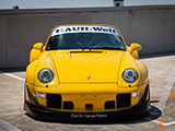 Front of Yellow Porsche 993 by RAUH-Welt Begriff