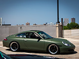 Porsche 911 with Army Green Wrap