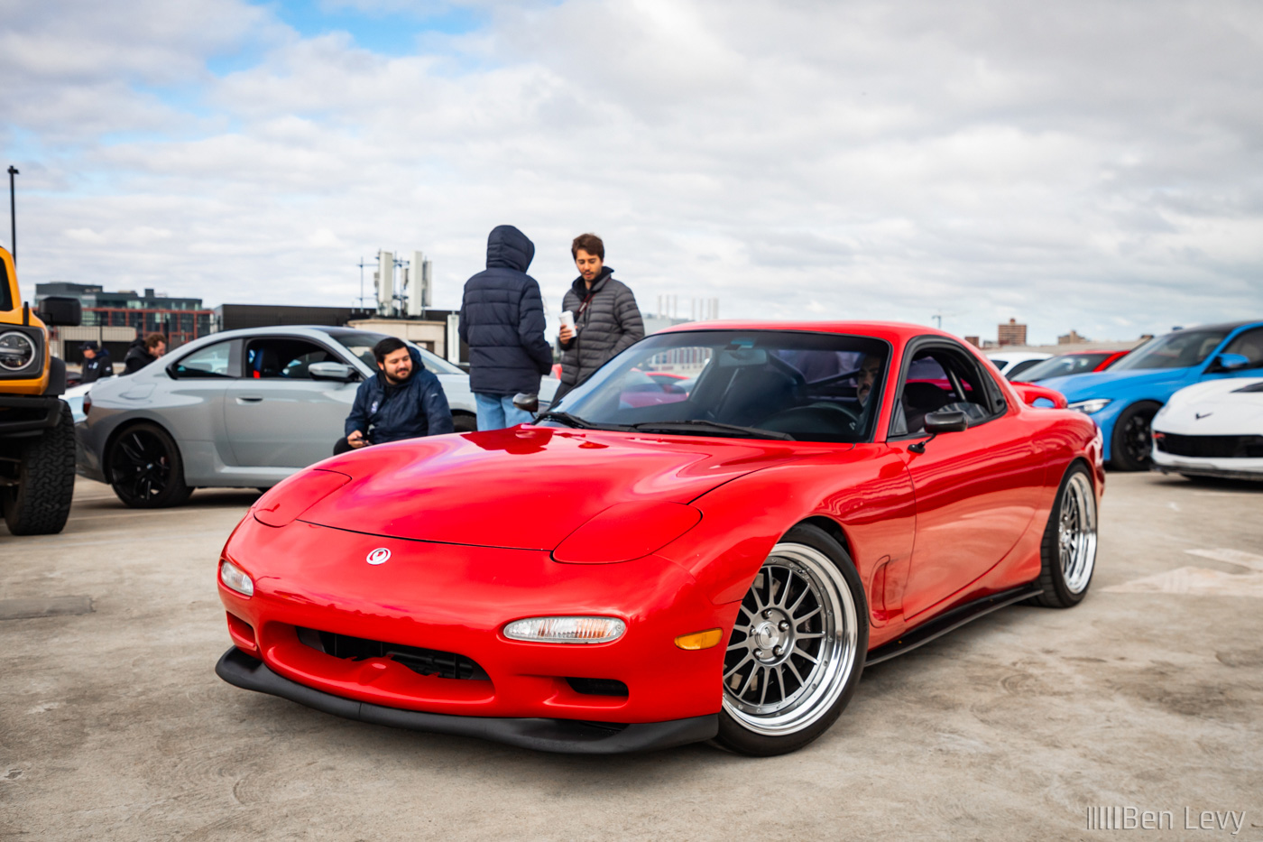Red FD Mazda RX-7 at Cars at Lincoln Common