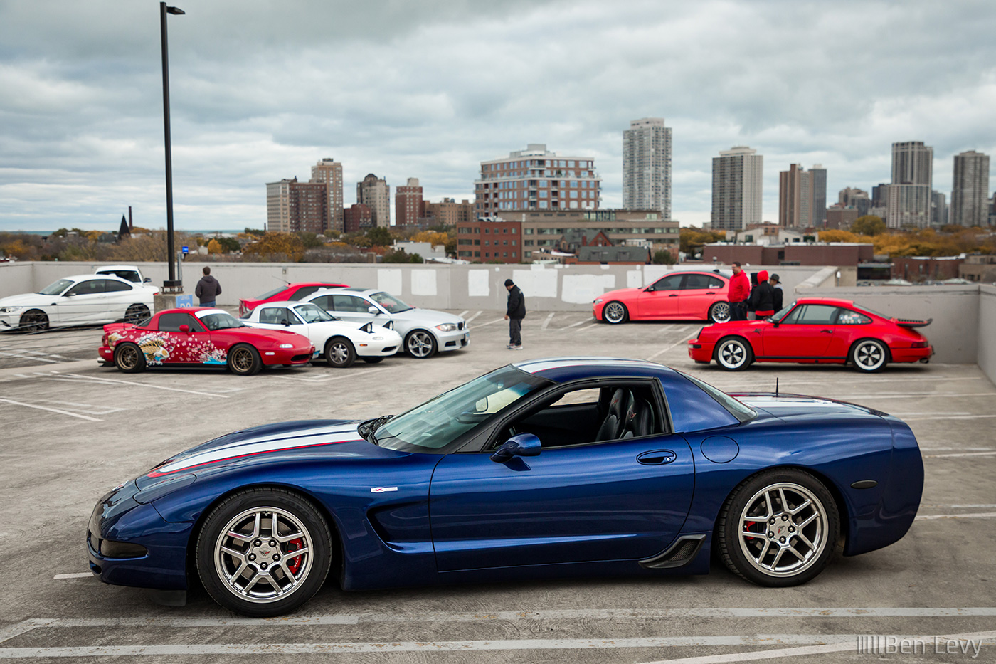 Blue Corvette Z06 at a Car Meet in Chicago