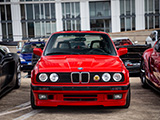 Front of Red E30 BMW at Cars at Lincoln Common