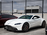 White Aston Martin Vantage
