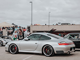 Silver Porsche 911 Carrera 4S at a Car Meet in Lincoln Park