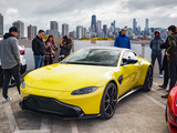 Yellow Astom Martin Vantage at Cars at Lincoln Common in Chicago