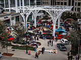 Ariel View of Cars at Lincoln Common on October 28, 2023