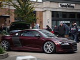 Burgundy Audi R8 on Display in Lincoln Park