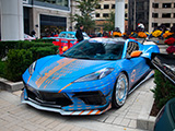 C8 Corvette with Custom Blue Wrap