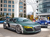 Green Wrap on Turbo Audi R8 V10 in Chicago