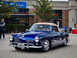 Blue Volkswagen Karmann Ghia at Car Meet in Chicago