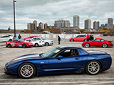 Blue Corvette Z06 at a Car Meet in Chicago