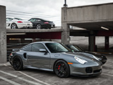 Grey Porsche 911 Turbo at Lincoln Common Parking Garage