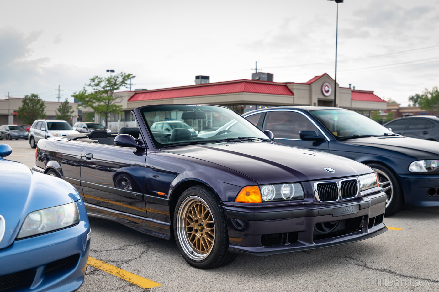 Purple E36 M3 with Gold BBS Wheels