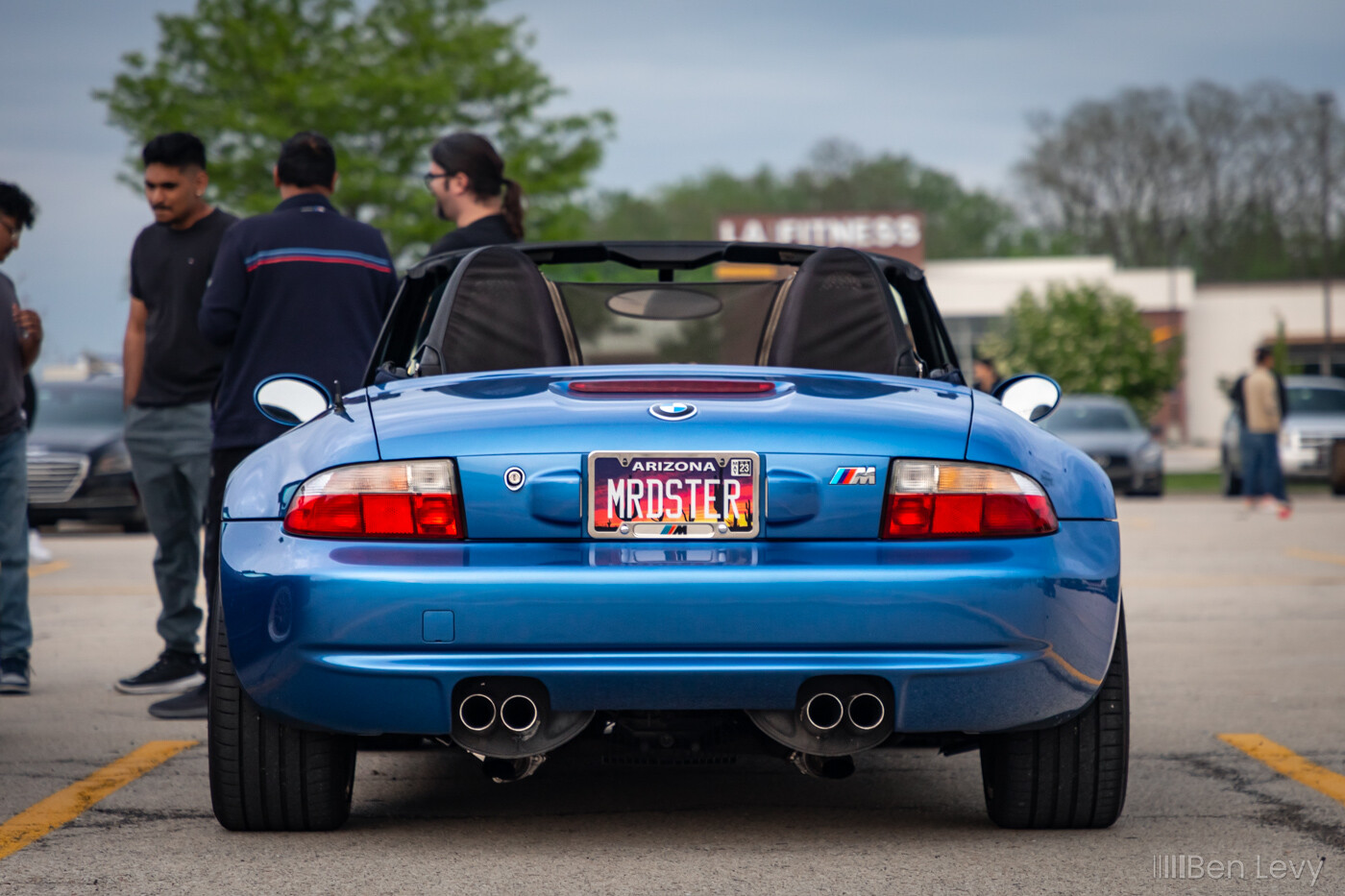 Rear of Blue M Roadster