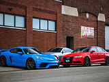 Cayman GT4 and Audi S3 at Midwest Performance Cars in Chicago
