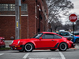 Red Porsche 911 at Midwest Performance Cars in Chicago