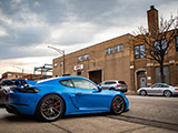 Porsches Parked Outside of Midwest Performance Cars in Chicago