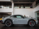 Side of Grey Porsche 911 Dakar