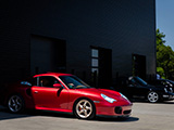 Orient Red 996 Turbo at 75 Years of Porsche Event