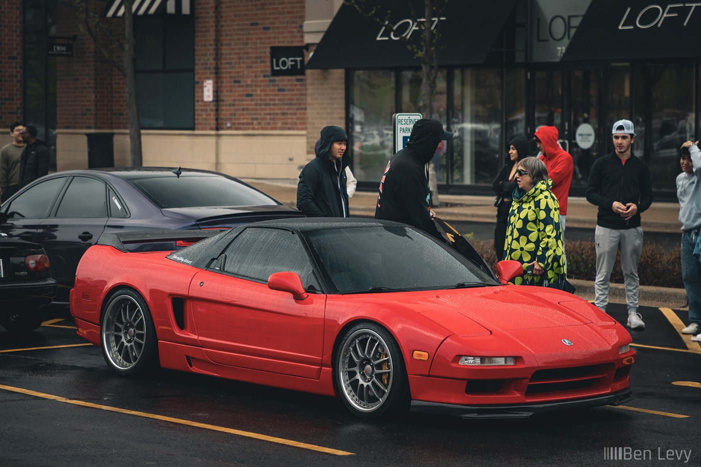 Red Acura NSX at Cars & Coffee Oak Park