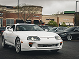 White Toyota Supra in River Forest Parking Lot