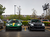 Lotus Evora and Porsche Cayman at Cars & Coffee Oak Park