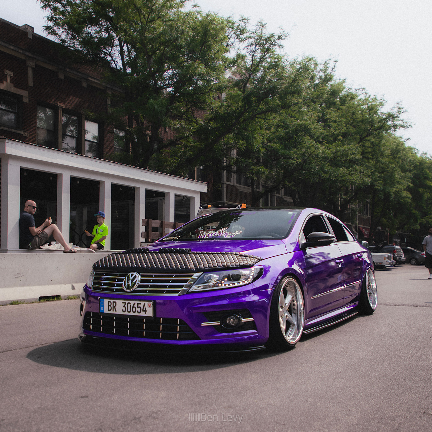 Purple Volkswagen CC at Cars and Coffee